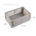 Home Desktop Stacked Organizer Folded Plastic Basket